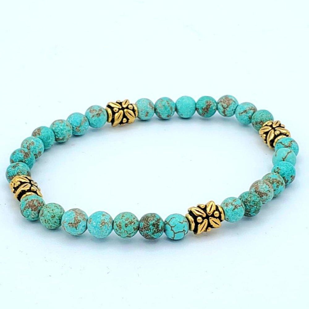 Healing Power of Teal Magnesite beaded barcelet